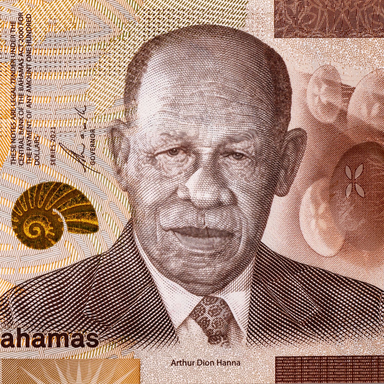 Arthur Dion Hanna, former Governor General, former Deputy Prime Minister, and a former Minister of Finance of the Commonwealth of the Bahamas.